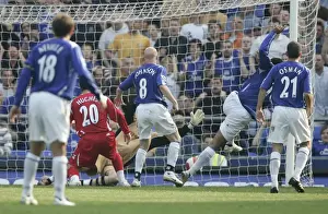 Everton v Charlton Athletic Joleon Lescott scores the first goal for Everton