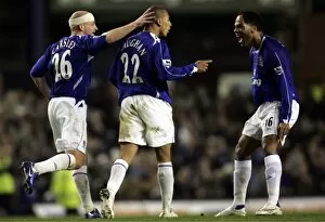 Images Dated 6th April 2007: Everton v Fulham James Vaughan celebrates his goal