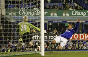 Goal Pic Prints: Everton v Fulham James Vaughan Everton scores his goal for 3-1