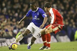 Everton v Middlesbrough Collection: Everton v Middlesbrough Victor Anichebe in action with Andrew Taylor