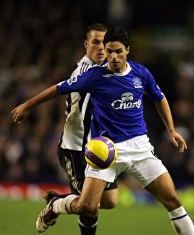 Match Action Gallery: Everton v Newcastle United - Mikel Arteta and Scott Parker
