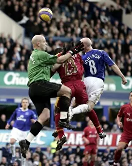 Andy Johnson Collection: Everton v Reading Andy Johnson scores
