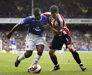 Everton v Sheffield United - 21 / 10 / 06 Victor Anichebe of Everton and Chris Morgan of Sheffield United