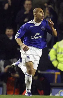 Everton v West Ham - Evertons James Vaughan celebrates after scoring his teams second goal