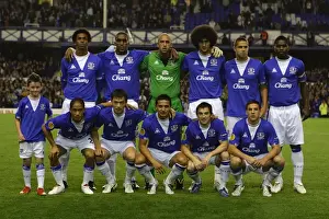 Everton vs AEK Athens: Europa League Showdown at Goodison Park - Everton Team Gathered for Battle