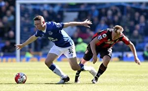 Images Dated 30th April 2016: Everton vs. AFC Bournemouth: Pennington vs. Ritchie in Intense Battle at Goodison Park