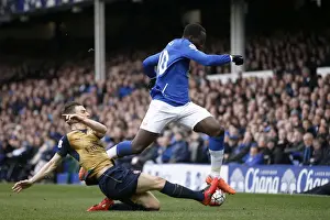 Framed Print : Everton vs Arsenal: Intense Battle Between Lukaku and Koscielny at Goodison Park Framed Print : Everton vs Arsenal: Intense Battle Between Lukaku and Koscielny at Goodison Park