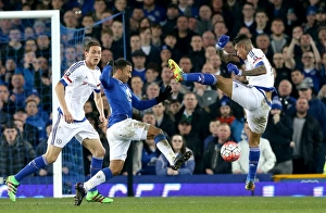 Everton vs Chelsea: Aerial Battle - Emirates FA Cup Quarter-Final at Goodison Park