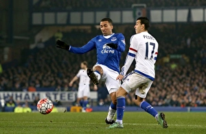Emirates FA Cup - Everton V Chelsea - Quarter Final - Goodison Park Prints: Everton vs Chelsea: A Battle for the FA Cup Quarter-Final Ball - Lennon vs Pedro at Goodison Park
