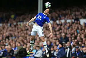 Soccer Football Prints: Everton vs Chelsea: Leighton Baines in Action at Goodison Park