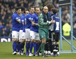 11 February 2012, Everton v Chelsea Collection: Everton vs. Chelsea: Pre-Match Handshake - Friendly Rivalry (2012)