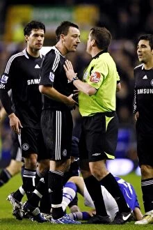 Images Dated 22nd December 2008: Everton vs. Chelsea Rivalry: John Terry's Red Card at Goodison Park (December 22, 2008)