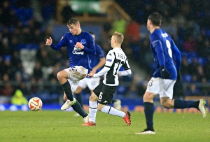 Framed Print : Everton vs Krasnodar: Ledson vs Ageev - UEFA Europa League Clash at Goodison Park Framed Print : Everton vs Krasnodar: Ledson vs Ageev - UEFA Europa League Clash at Goodison Park