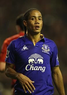 Images Dated 13th March 2012: Everton vs. Liverpool Rivalry: Steven Pienaar in Action (13 March 2012, Anfield)