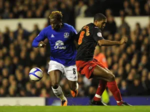 FA Cup Prints: Everton vs Reading FA Cup Clash: Saha vs Leigertwood's Intense Battle for Ball Possession (5th Round)