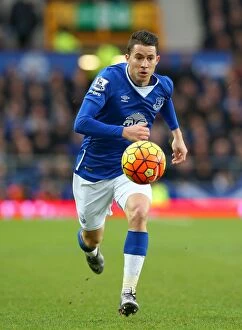 Images Dated 24th January 2016: Everton vs Swansea City: Bryan Oviedo at Goodison Park - Barclays Premier League