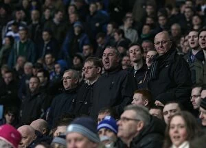 Images Dated 14th January 2012: Evertonians Unwavering Passion: Aston Villa vs. Everton, Barclays Premier League (14 January 2012)