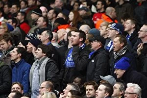 Images Dated 2nd February 2011: Evertonians Unyielding Spirit: Everton Fans at Emirates Stadium (01 February 2011)