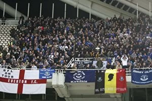 Images Dated 2nd December 2009: Evertonians Unyielding Spirit: UEFA Europa League - AEK Athens vs Everton - Olympic Stadium