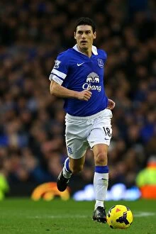 Images Dated 30th November 2013: Everton's 4-0 Victory: Gareth Barry Shines at Goodison Park Against Stoke City (November 30, 2013)