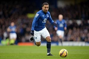 Everton v Leicester City - Goodison Park Collection: Everton's Aaron Lennon in Action against Leicester City at Goodison Park, Premier League 2015