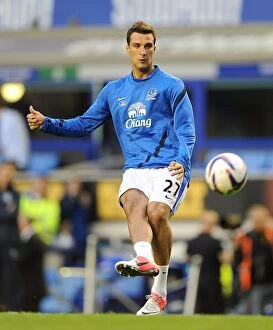Images Dated 29th August 2012: Everton's Apostolos Vellios Stars in 5-0 Capital One Cup Victory over Leyton Orient at Goodison Park