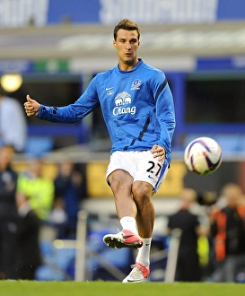 Capital One Cup Prints: Everton's Apostolos Vellios Stars in 5-0 Capital One Cup Victory over Leyton Orient at Goodison Park