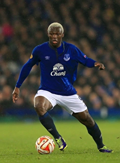 Everton's Arouna Kone in Action: Everton vs FK Krasnodar, UEFA Europa League Group H at Goodison Park