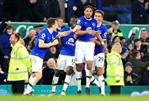 Images Dated 13th December 2016: Everton's Ashley Williams Celebrates Second Goal Against Arsenal at Goodison Park