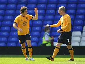 30 July 2011 Birmingham City V Everton Prints: Everton's Baines and Hibbert: A Celebration of Goalscoring Unity (July 2011)