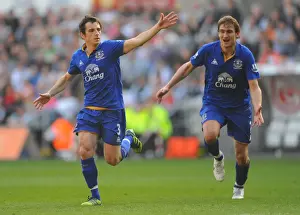 Everton's Baines and Jelavic: Unforgettable Goal Celebration vs. Swansea City (March 24, 2012)