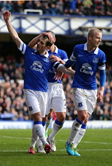 FA Cup Prints: Everton's Baines and Naismith: Unstoppable Duo Celebrates FA Cup Goal vs Swansea City (Everton 3-1)