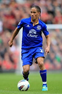Images Dated 22nd April 2012: Everton's Battle at Old Trafford: Steven Pienaar's Determined Stand (22 April 2012)