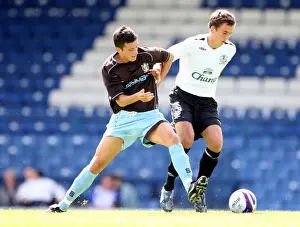Everton's Bjarni Vidarsson in Action: Pre-Season Friendly vs. Bury (07/08)