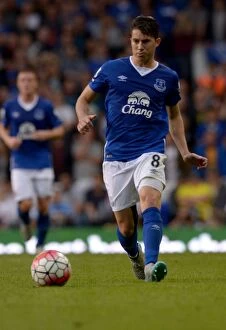 Images Dated 29th August 2015: Everton's Bryan Oviedo Faces Off Against Tottenhotspur at White Hart Lane - Barclays Premier