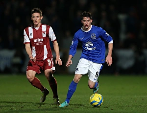 FA Cup : Round 3 : Cheltenham Town 1 V Everton 5 : Whaddon Road : 07-01-2013 Prints: Everton's Bryan Oviedo Leads Charge in FA Cup Thrashing of Cheltenham Town (5-1)