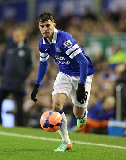 FA Cup Prints: Everton's Bryan Oviedo Rejoices in FA Cup Victory Over Queens Park Rangers (4-0)