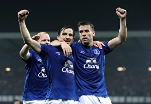 Celebration Prints: Everton's Coleman and Baines: A Celebration of Teamwork in Europa League Victory