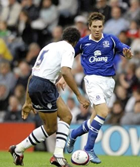 Preston North End Collection: Everton's Dan Gosling in Action against Preston North End - Pre-Season Friendly, 2008
