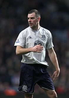 Images Dated 14th January 2012: Everton's Darron Gibson in Action: Everton vs. Aston Villa, Premier League Clash (January 2012)