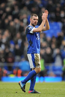 Everton 2 V Manchester City 0 : Goodison Park : 16-03-2013 Prints: Everton's Darron Gibson Salutes Fans: Everton 2-0 Manchester City (BPL 2013)
