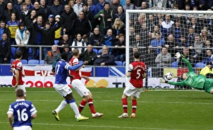 Everton 3 V Arsenal 0 : Goodison Park : 06-04-2014 Prints: Everton's Dominant Performance: Romelu Lukaku Scores Brace in 3-0 Win Over Arsenal (06-04-2014)