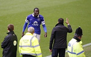 Everton 3 V Arsenal 0 : Goodison Park : 06-04-2014 Prints: Everton's Double Delight: Lukaku and Martinez's Euphoric Celebration (3-0 vs Arsenal)
