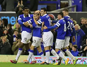 Everton 4 V Fulham 1 : Goodison Park : 14-12-2013 Prints: Everton's Double Dominance: Seamus Coleman's Brace Over Fulham (14-12-2013)
