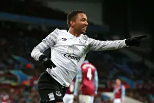 Aston Villa V Everton - Villa Park Prints: Everton's Double Strike: Aaron Lennon's Brace at Villa Park (Aston Villa vs Everton)