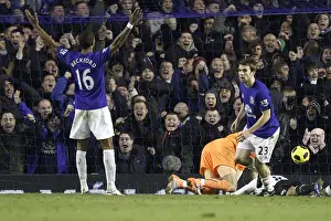 05 January 2011 Everton V Tottenham Hotspur Prints: Everton's Double Strike: Seamus Coleman's Goal and Spurs Disappointment (Everton v Tottenham Hotspur)