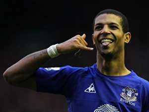 Framed Print : Everton's Double Triumph: Jermaine Beckford's Brace at Anfield - A Memorable Barclays Premier League Victory (16 January 2011) Framed Print : Everton's Double Triumph: Jermaine Beckford's Brace at Anfield - A Memorable Barclays Premier League Victory (16 January 2011)
