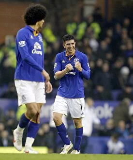 11 February 2012, Everton v Chelsea Collection: Everton's Double Triumph: Denis Stracqualursi's Brace Against Chelsea (11 February 2012)
