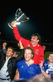 Images Dated 15th May 1985: Everton's European Triumph: Gray and Southall Celebrate 1985 Cup Win Against Rapid Vienna