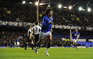 FA Cup - Round 4 - Everton v Fulham - 27 January 2012 Collection: Everton's FA Cup Double Victory: Marouane Fellaini's Brace (January 2012)